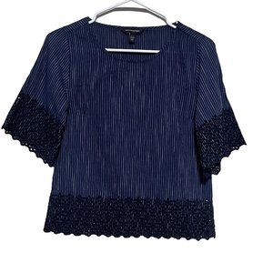 Banana Republic‎ Womens Petite Striped Blouse Size XXS